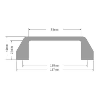50-210-0 MODULAR SOLUTIONS 120 PULL HANDLE, NO MOUNTING HARDWARE INCLUDED